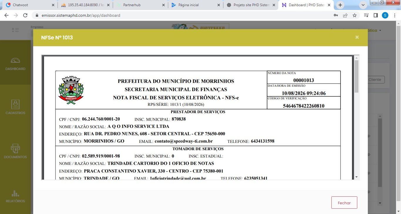 Exemplo de NFS-e